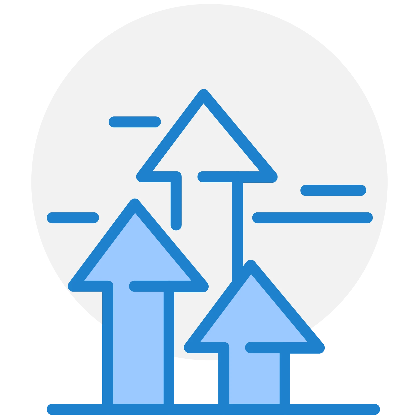 Icon representing generous monthly benefits or financial growth