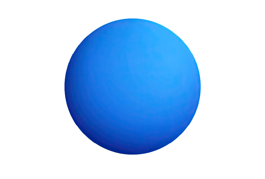 3D blue gradient circle used as a visual element in NCKSA design